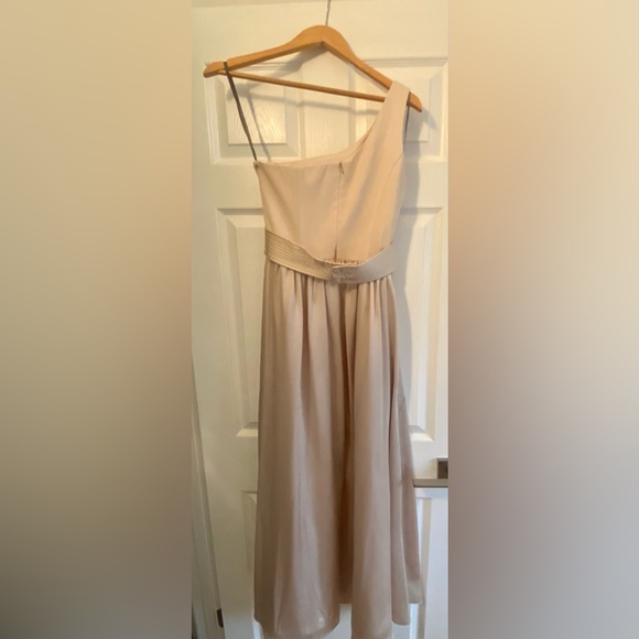 White by Vera Wang Bridesmaid Dress One Shoulder - Picture 6 of 7